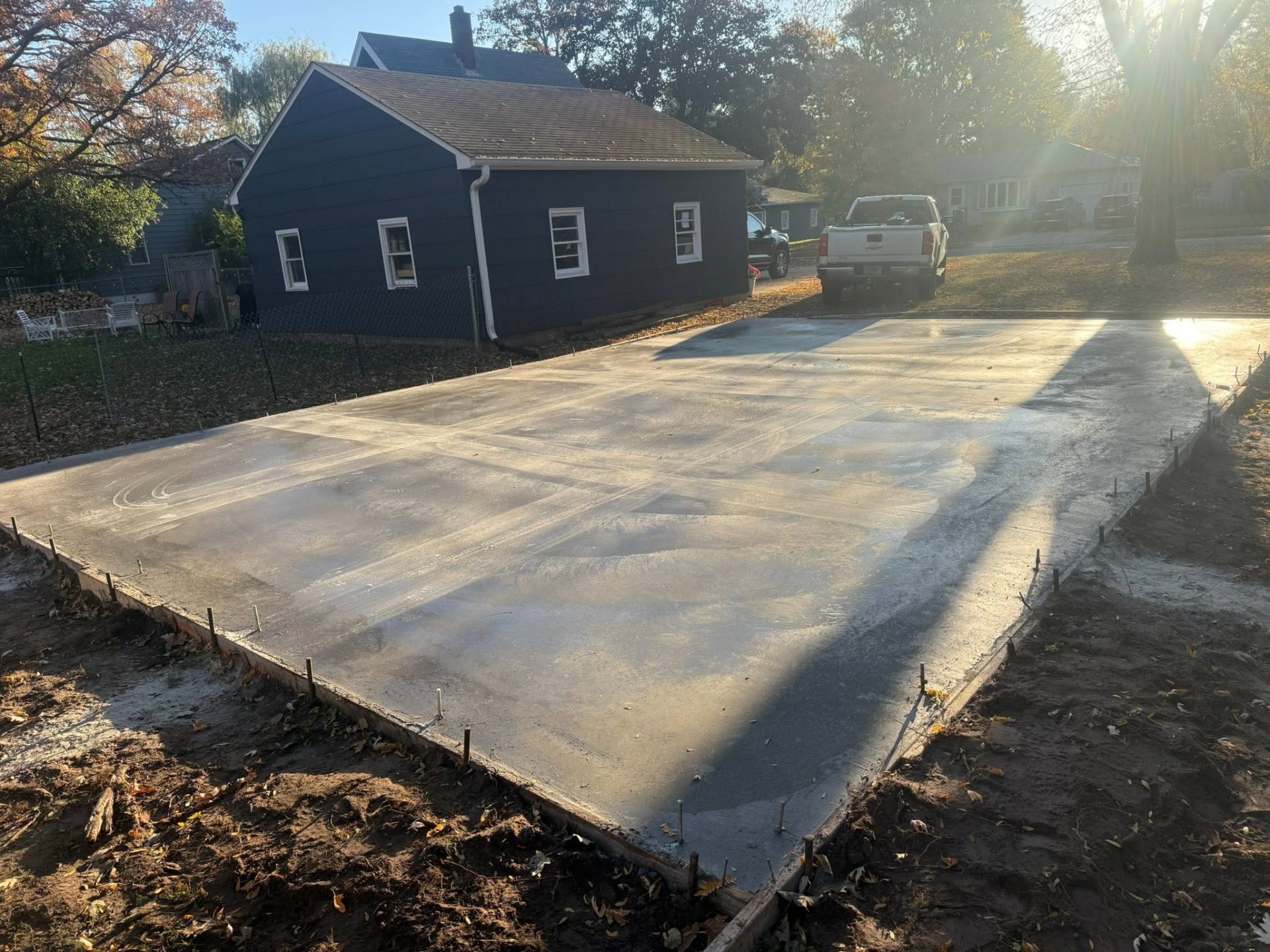 Fresh Concrete Slab Pour
